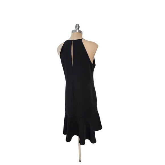 White House Black Market Black Sleeveless Flare Hem Dress NWT Size 4 - Picture 3 of 4